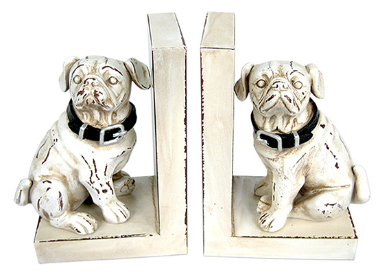 Resin Dog Bookends